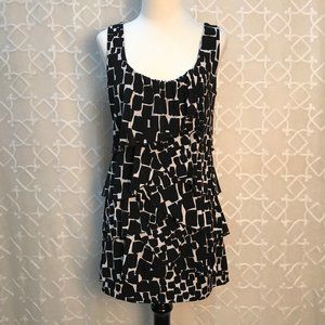 WHBM Sleeveless Ruffled Scoop Neck Tunic